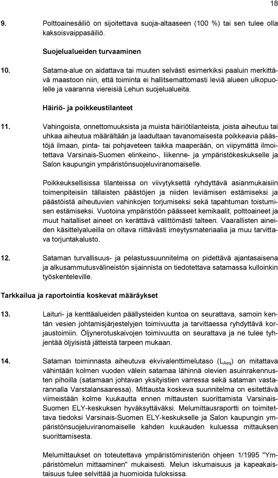 Häiriö- ja poikkeustilanteet 11.