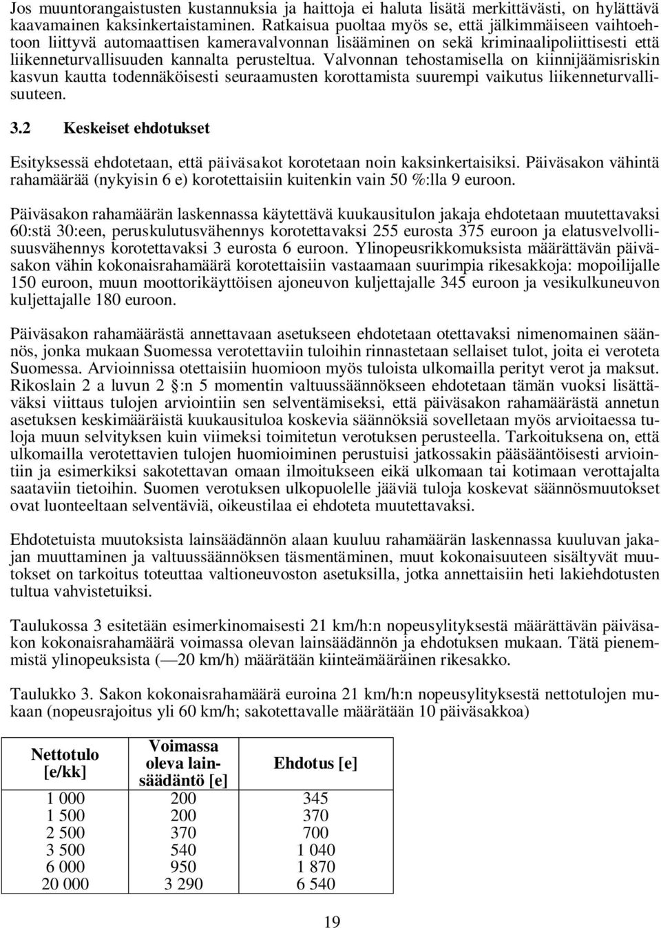 Valvonnan tehostamisella on kiinnijäämisriskin kasvun kautta todennäköisesti seuraamusten korottamista suurempi vaikutus liikenneturvallisuuteen. 3.