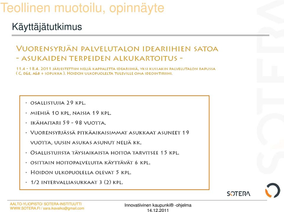 Käyttäjätutkimus WWW.