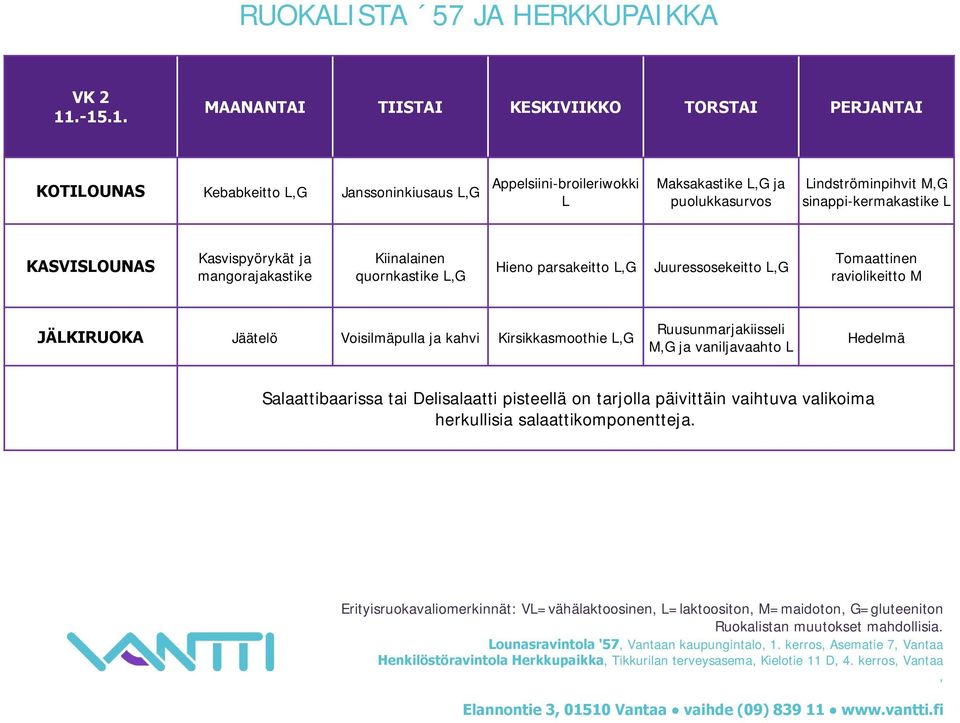 puolukkasurvos Lindströminpihvit MG sinappi-kermakastike L Kasvispyörykät ja mangorajakastike Kiinalainen quornkastike LG Hieno parsakeitto LG