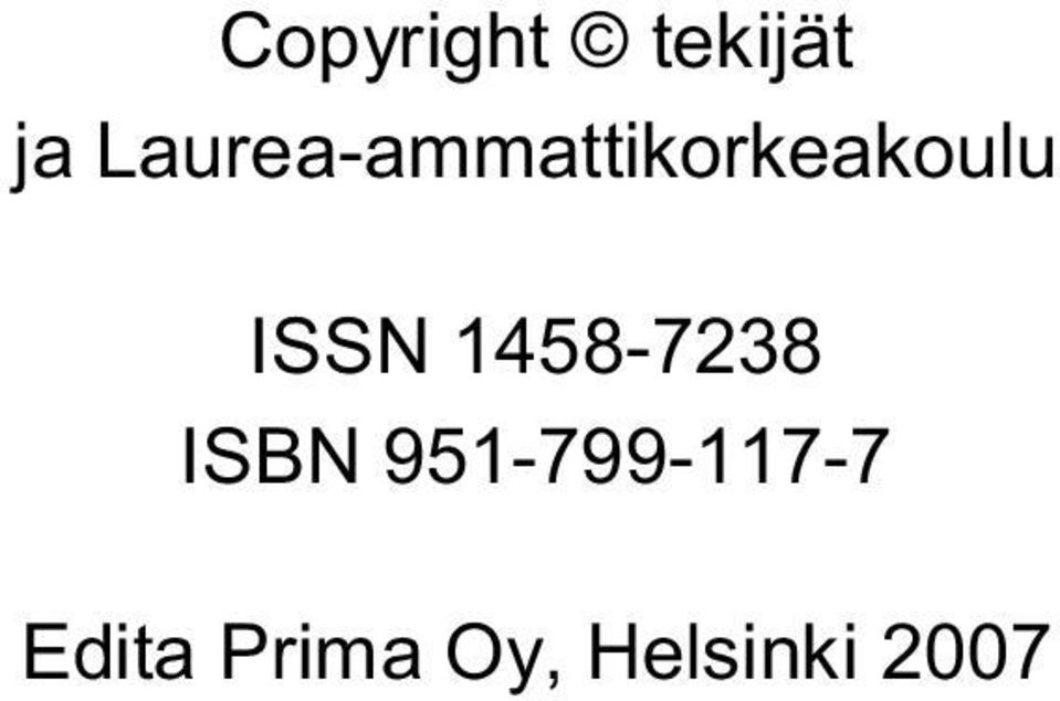 ISSN 1458-7238 ISBN