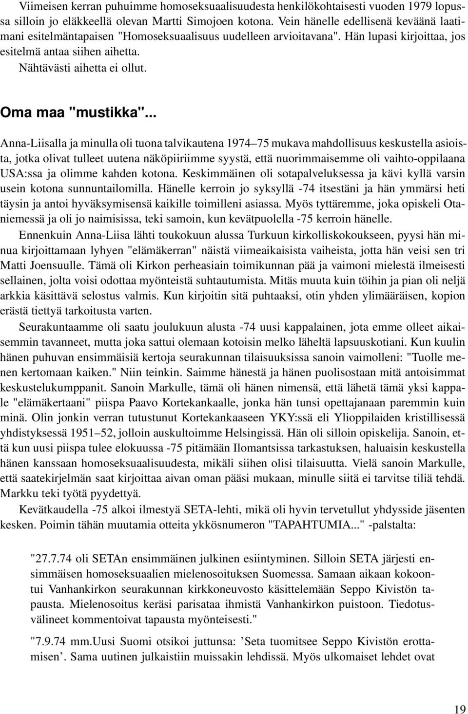 Oma maa "mustikka".