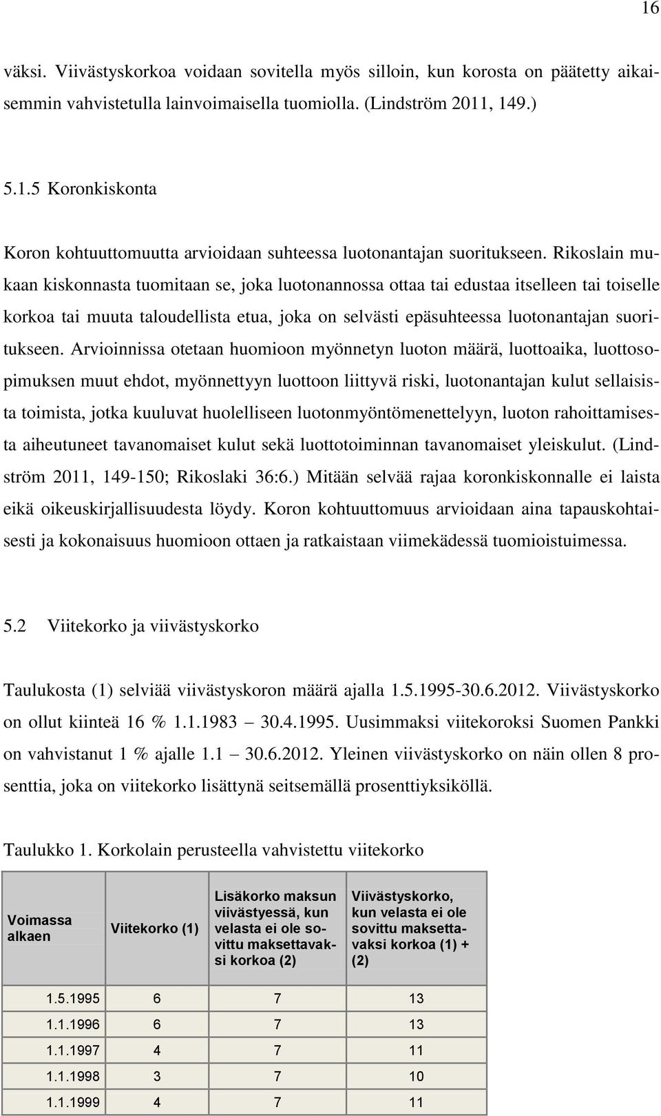 Arvioinnissa otetaan huomioon myönnetyn luoton määrä, luottoaika, luottosopimuksen muut ehdot, myönnettyyn luottoon liittyvä riski, luotonantajan kulut sellaisista toimista, jotka kuuluvat