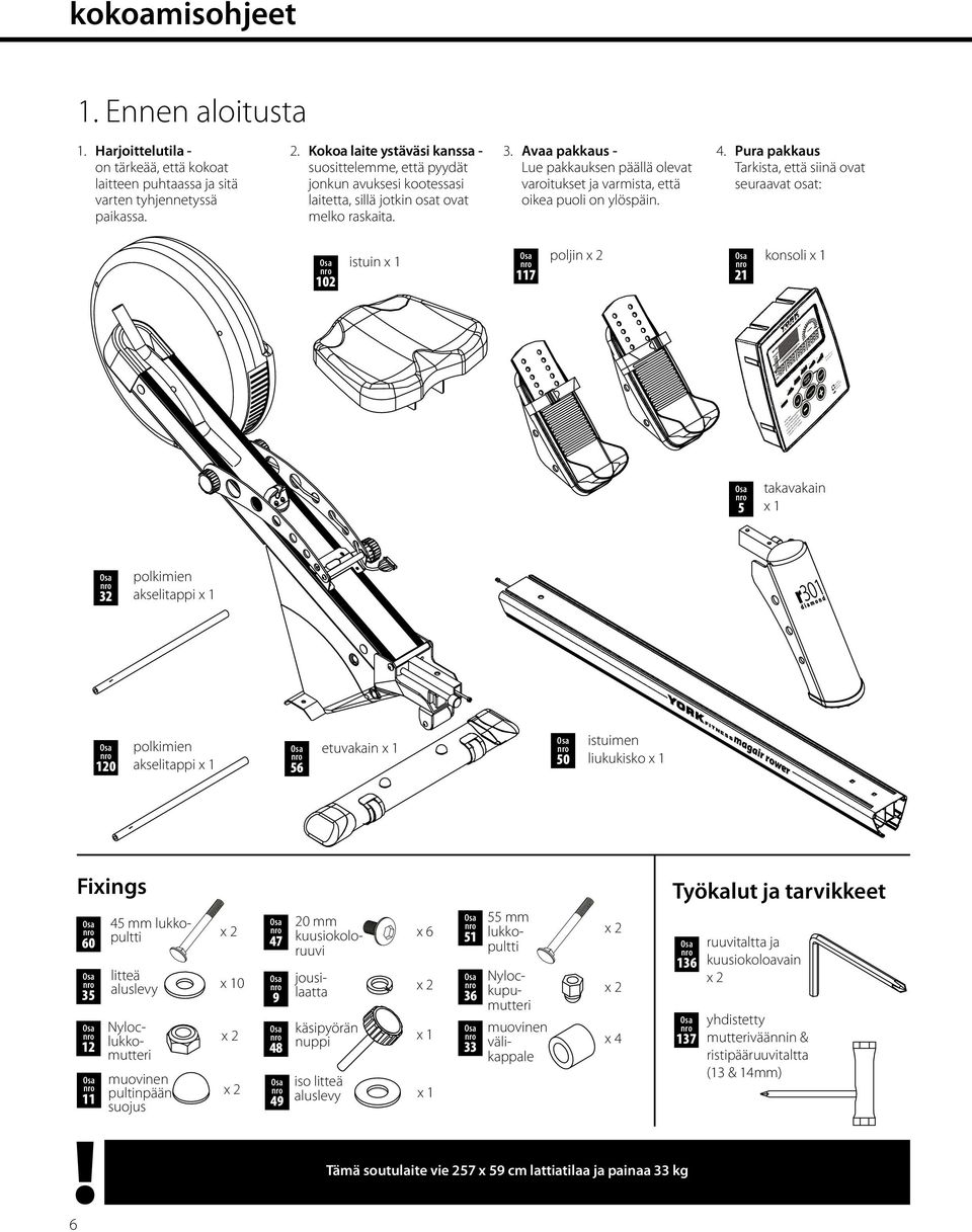 Avaa pakkaus - Lue pakkauksen päällä olevat varoitukset ja varmista, että oikea puoli on ylöspäin. 4.