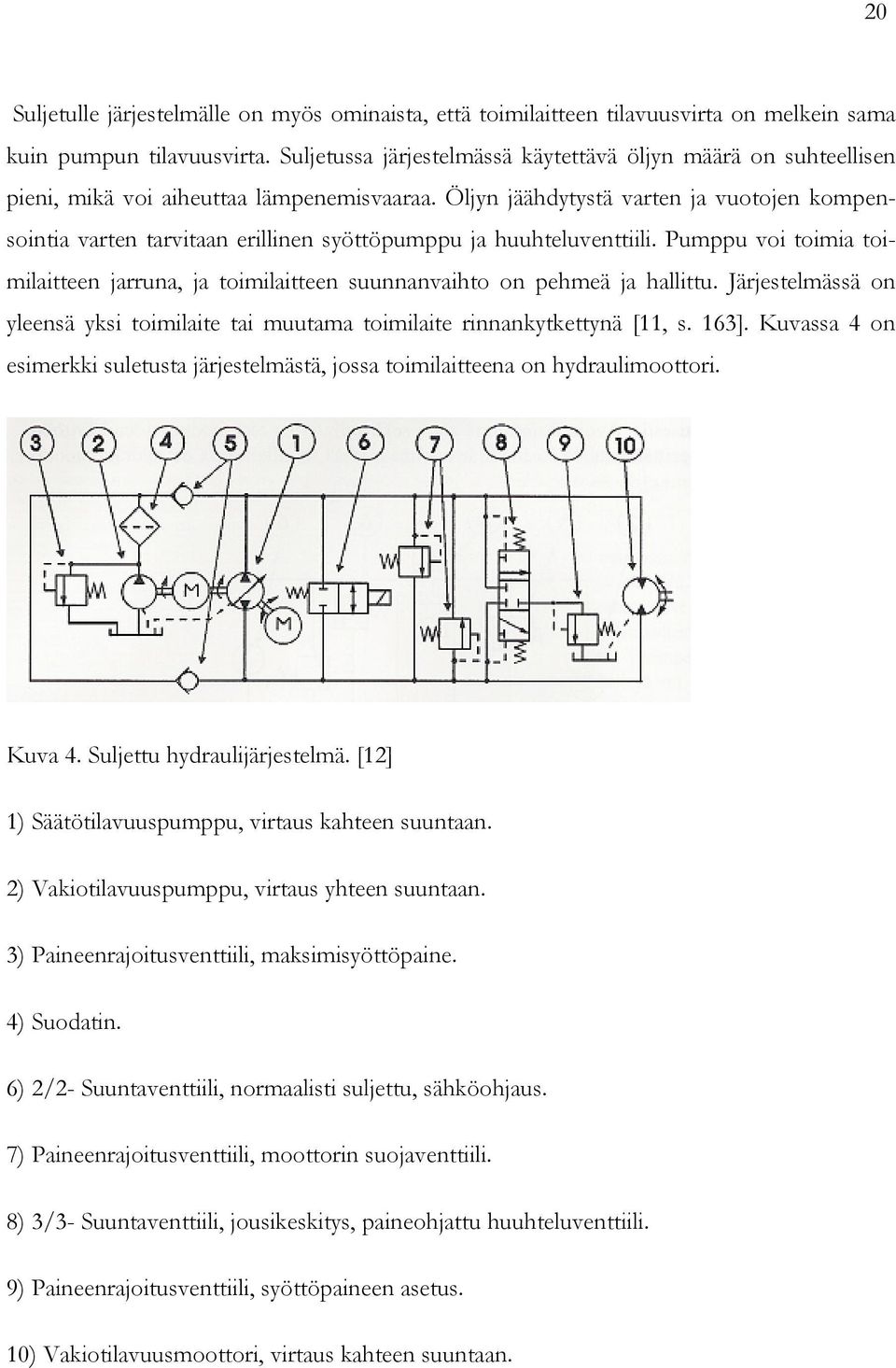 Öljyn jäähdytystä varten ja vuotojen kompensointia varten tarvitaan erillinen syöttöpumppu ja huuhteluventtiili.