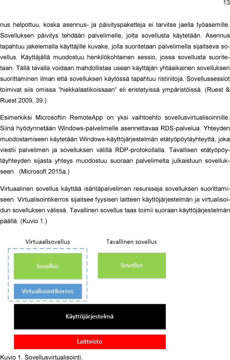 Tällä tavalla voidaan mahdollistaa usean käyttäjän yhtäaikainen sovelluksen suorittaminen ilman että sovelluksen käytössä tapahtuu ristiriitoja.