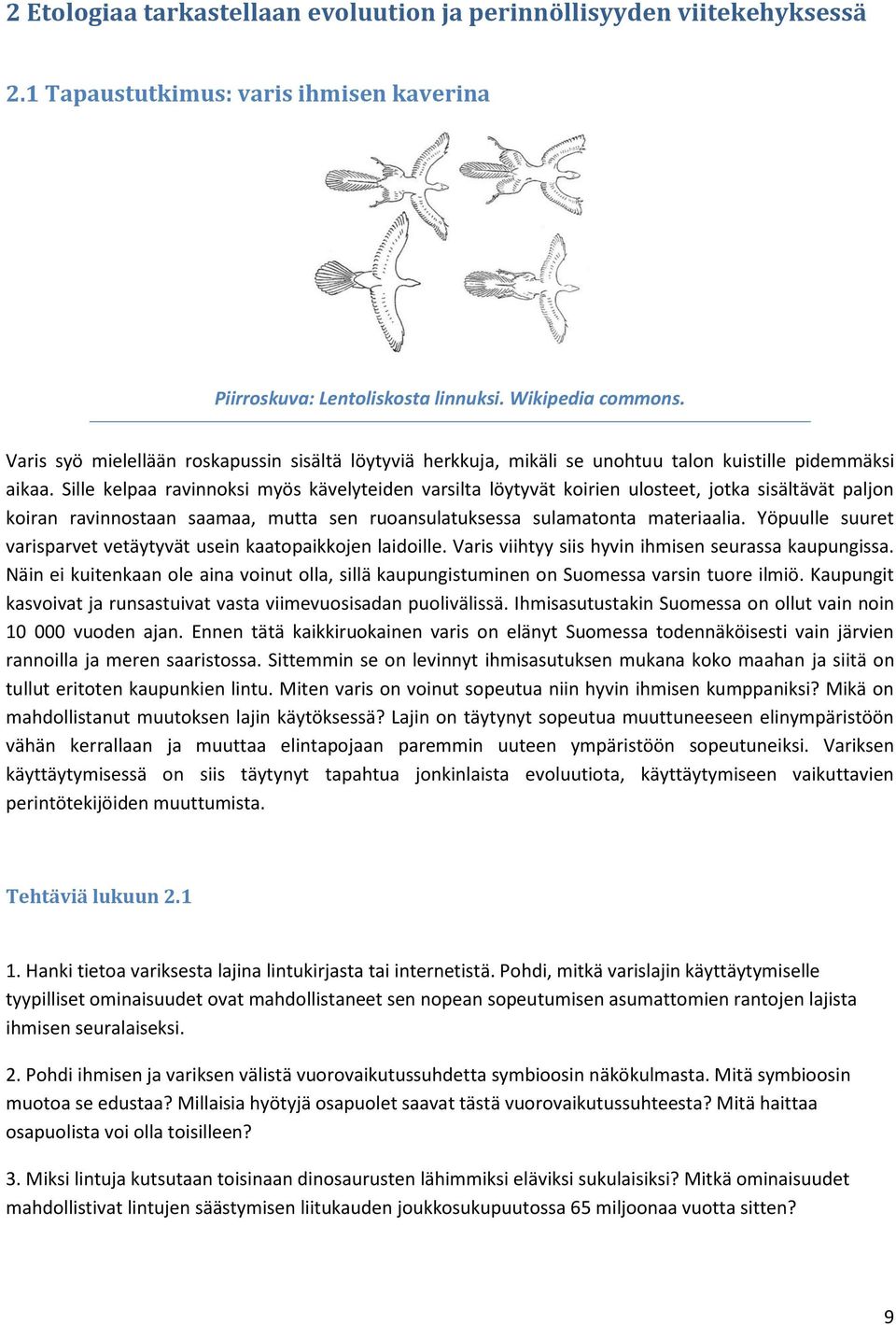 Sille kelpaa ravinnoksi myös kävelyteiden varsilta löytyvät koirien ulosteet, jotka sisältävät paljon koiran ravinnostaan saamaa, mutta sen ruoansulatuksessa sulamatonta materiaalia.