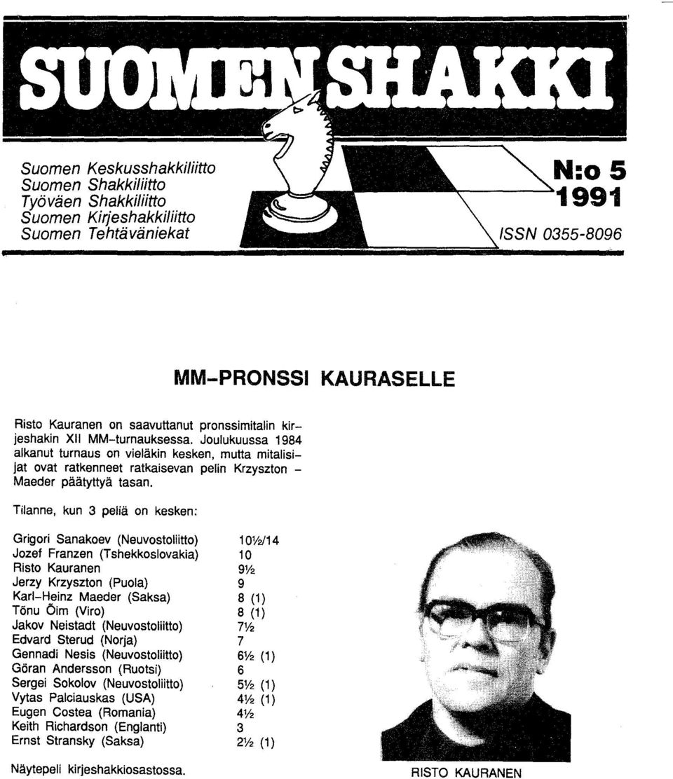 Tilanne, kun 3 peliä on kesken: Grigori Sanakoev (Neuvostoliitto) Jozef Franzen (Tshekkoslovakia) Risto Kauranen Jerzy Krzyszton (Puola) Karl-Heinz Maeder (Saksa) Tönu Öim (Viro) Jakov Neistadt