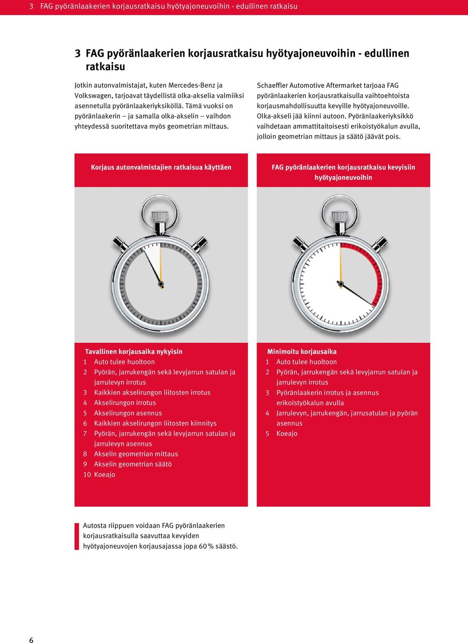 Tämä vuoksi on pyöränlaakerin ja samalla olka-akselin vaihdon yhteydessä suoritettava myös geometrian mittaus.