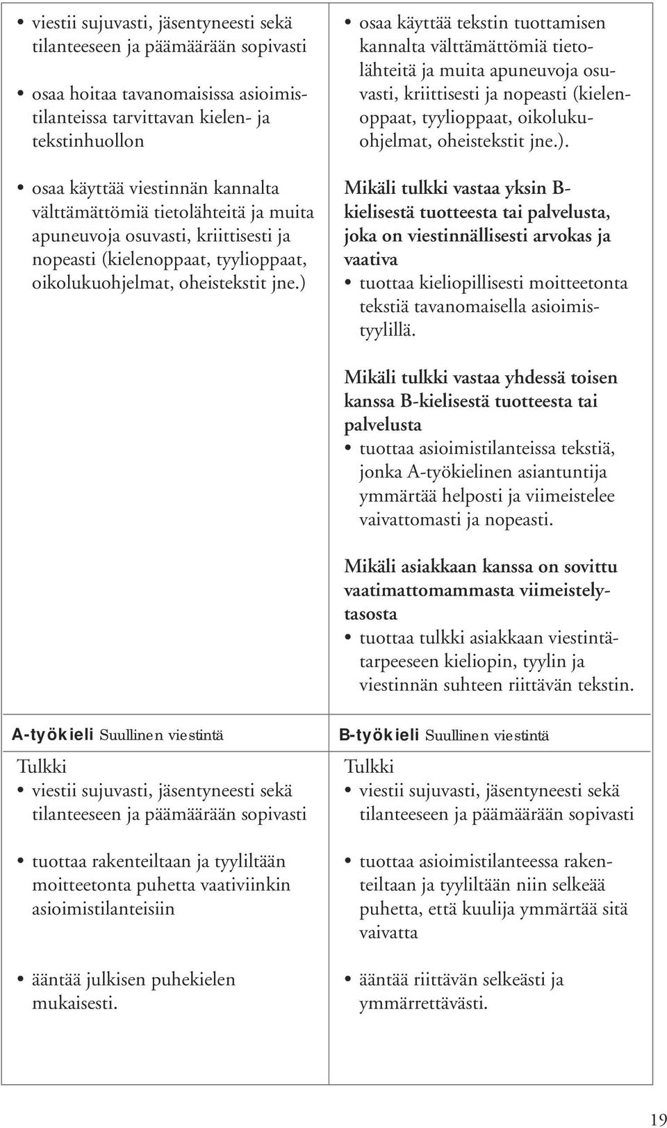 ) osaa käyttää tekstin tuottamisen kannalta ).