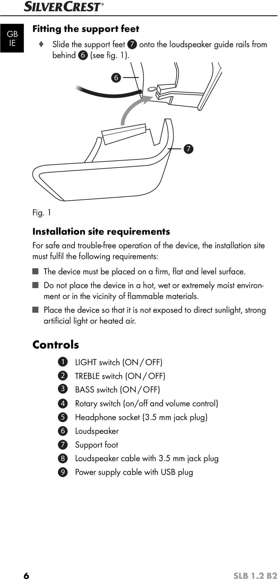 level surface. Do not place the device in a hot, wet or extremely moist environment or in the vicinity of fl ammable materials.