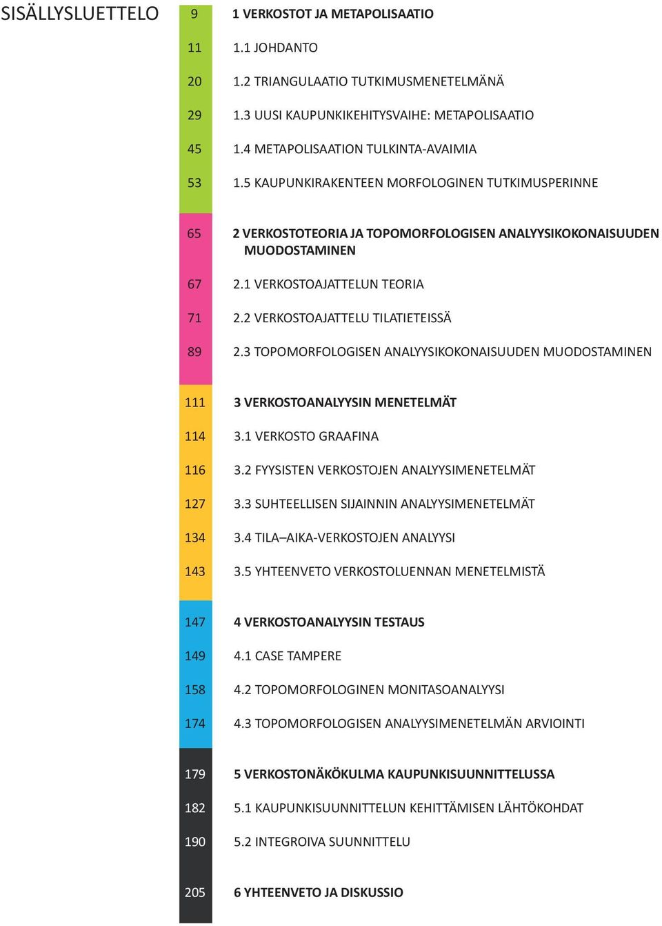 3 TOPOMORFOLOGISEN ANALYYSIKOKONAISUUDEN MUODOSTAMINEN 111 3 VERKOSTOANALYYSIN MENETELMÄT 114 3.1 VERKOSTO GRAAFINA 116 3.2 FYYSISTEN VERKOSTOJEN ANALYYSIMENETELMÄT 127 3.