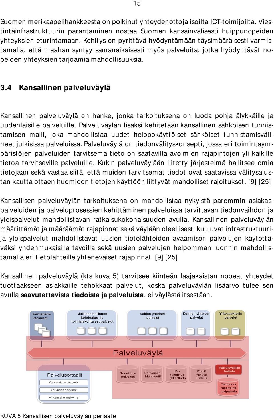 4 Kansallinen palveluväylä Kansallinen palveluväylä on hanke, jonka tarkoituksena on luoda pohja älykkäille ja uudenlaisille palveluille.