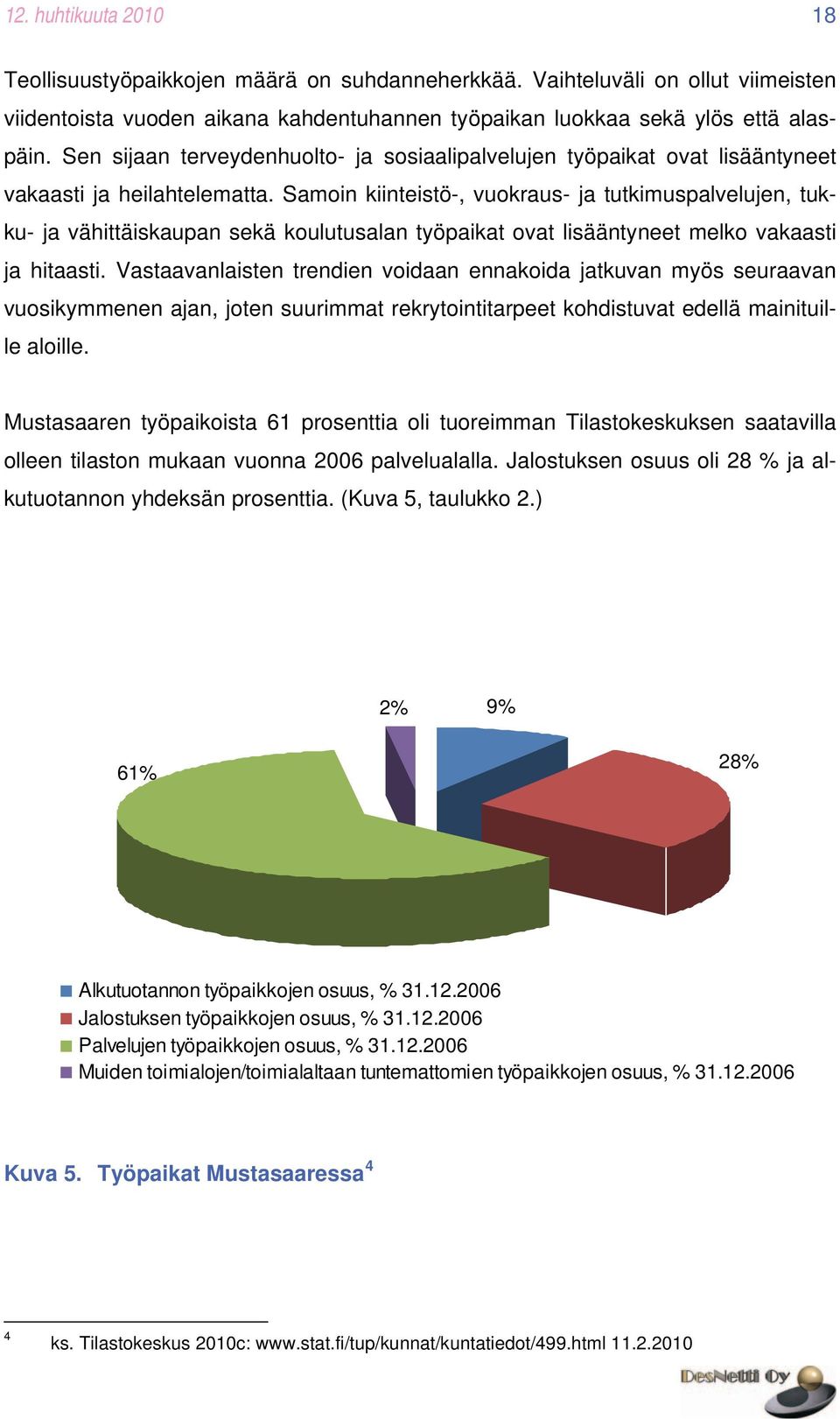 Samoin kiinteistö-, vuokraus- ja tutkimuspalvelujen, tukku- ja vähittäiskaupan sekä koulutusalan työpaikat ovat lisääntyneet melko vakaasti ja hitaasti.