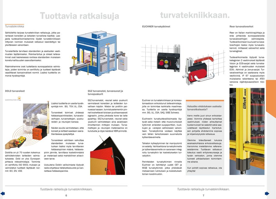 Turvalaitteita tarvitaan standardien ja asetusten vaatimusten täyttämiseksi. Riskikartoitus ja oikeat laitevalinnat ovat keskeisessä roolissa standardien mukaisen koneturvallisuuden saavuttamiseksi.