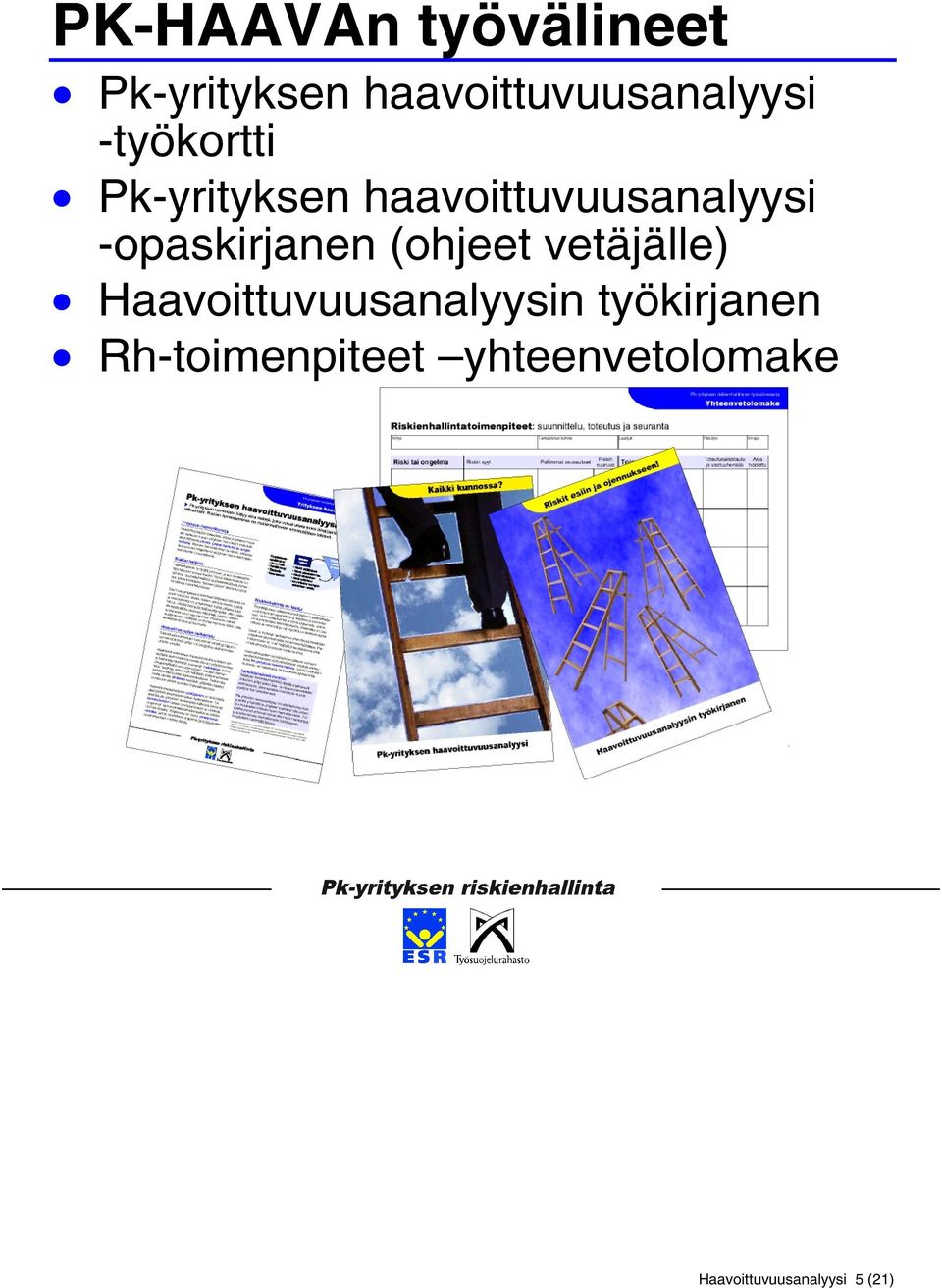 -opaskirjanen (ohjeet vetäjälle) Haavoittuvuusanalyysin