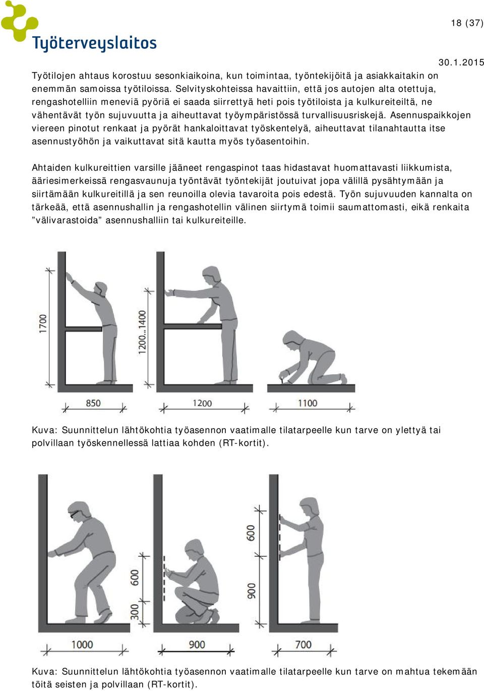 työympäristössä turvallisuusriskejä.