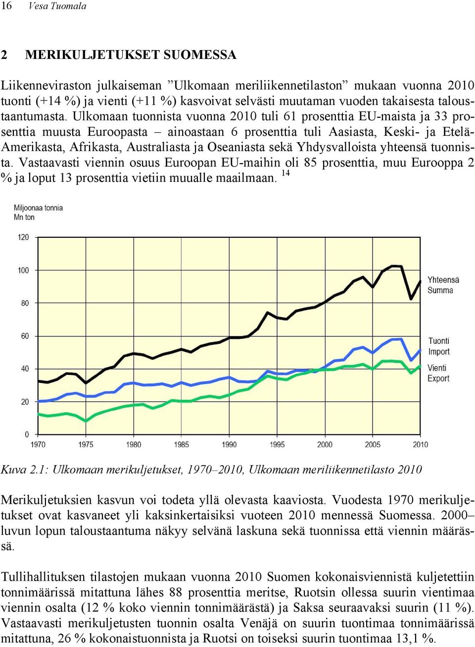 Ulkomaan tuonnista vuonna 2010 tuli 61 prosenttia EU-maista ja 33 prosenttia muusta Euroopasta ainoastaan 6 prosenttia tuli Aasiasta, Keski- ja Etelä- Amerikasta, Afrikasta, Australiasta ja