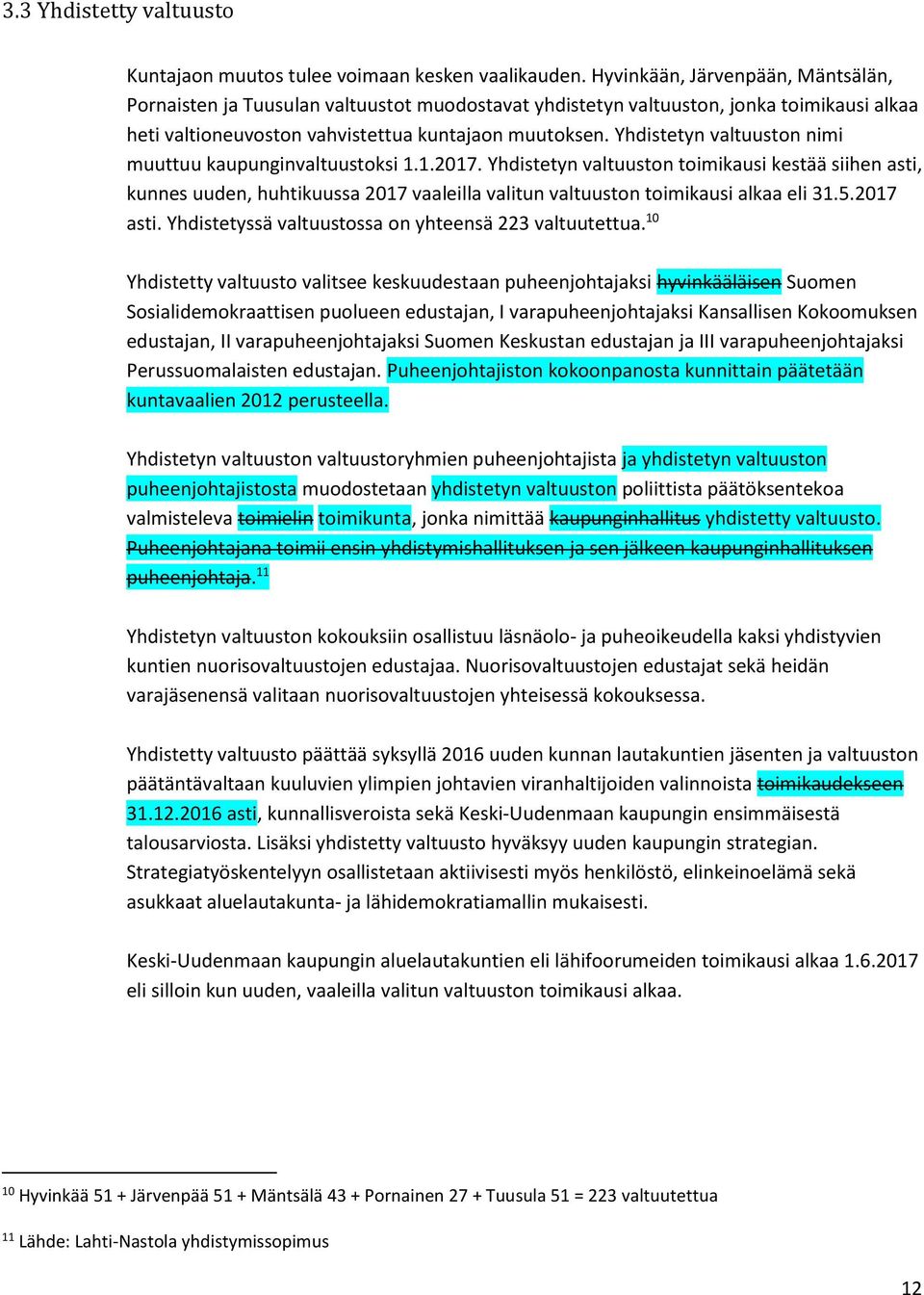 Yhdistetyn valtuuston nimi muuttuu kaupunginvaltuustoksi 1.1.2017.