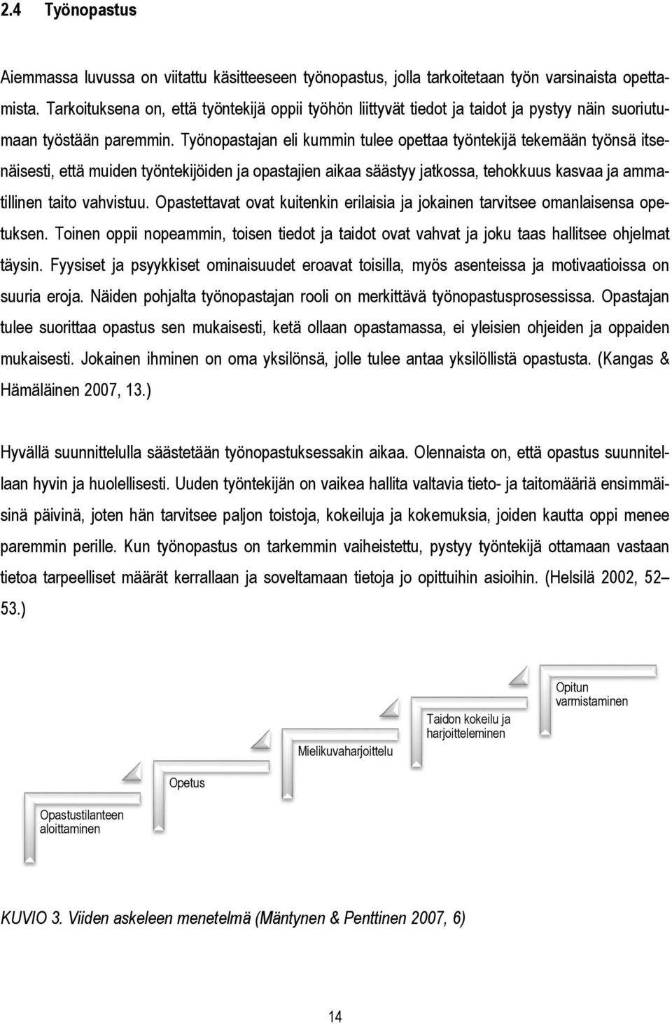 Työnopastajan eli kummin tulee opettaa työntekijä tekemään työnsä itsenäisesti, että muiden työntekijöiden ja opastajien aikaa säästyy jatkossa, tehokkuus kasvaa ja ammatillinen taito vahvistuu.