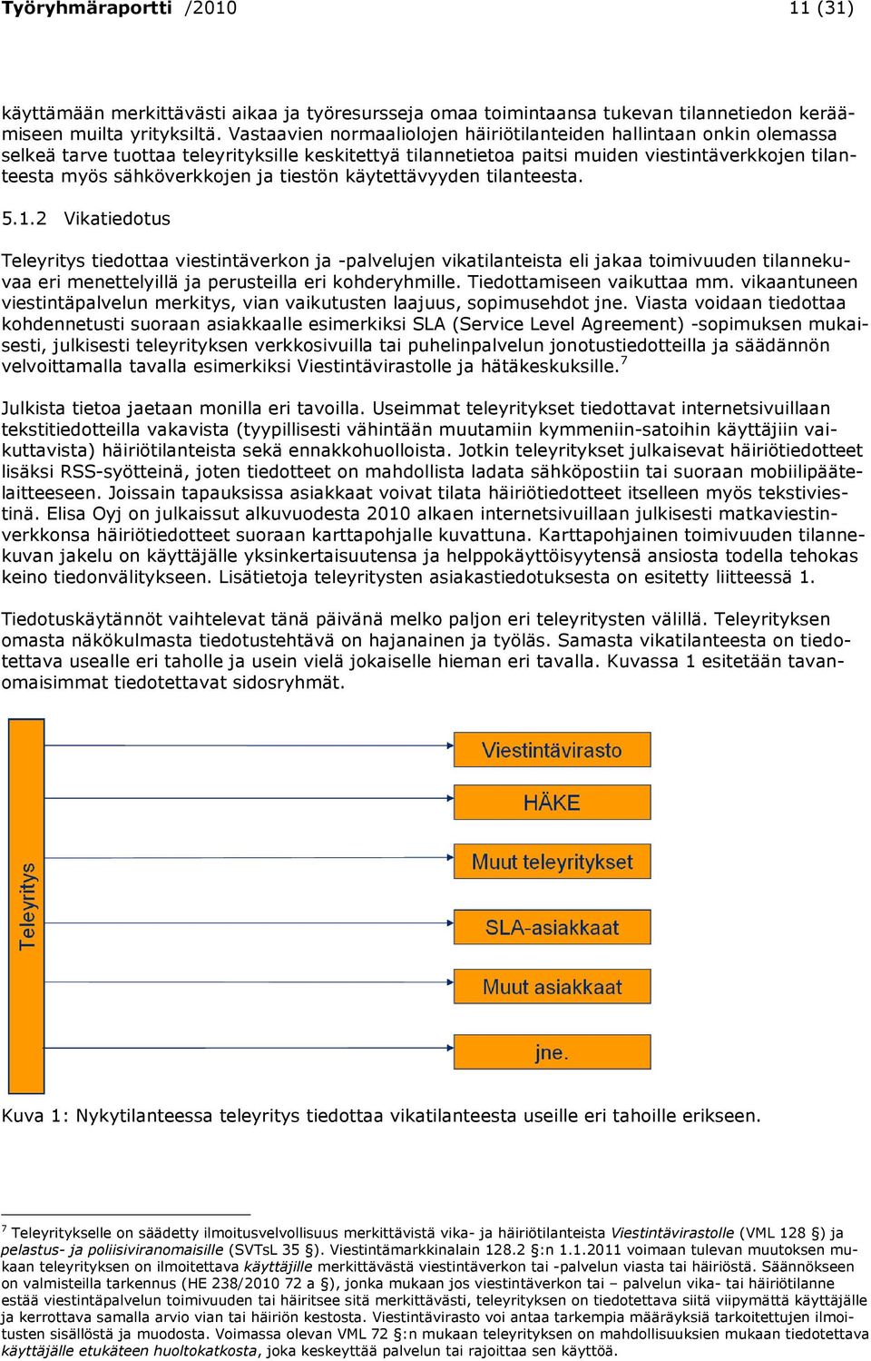 ja tiestön käytettävyyden tilanteesta. 5.1.