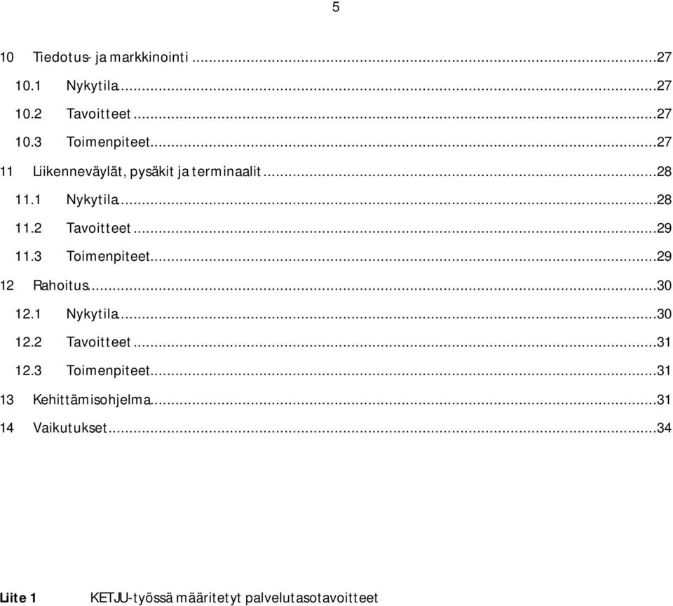 3 Toimenpiteet...29 12 Rahoitus...30 12.1 Nykytila...30 12.2 Tavoitteet...31 12.3 Toimenpiteet...31 13 Kehittämisohjelma.