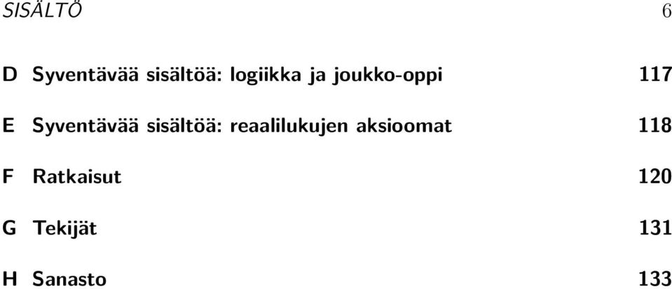 Syventävää sisältöä: reaalilukujen