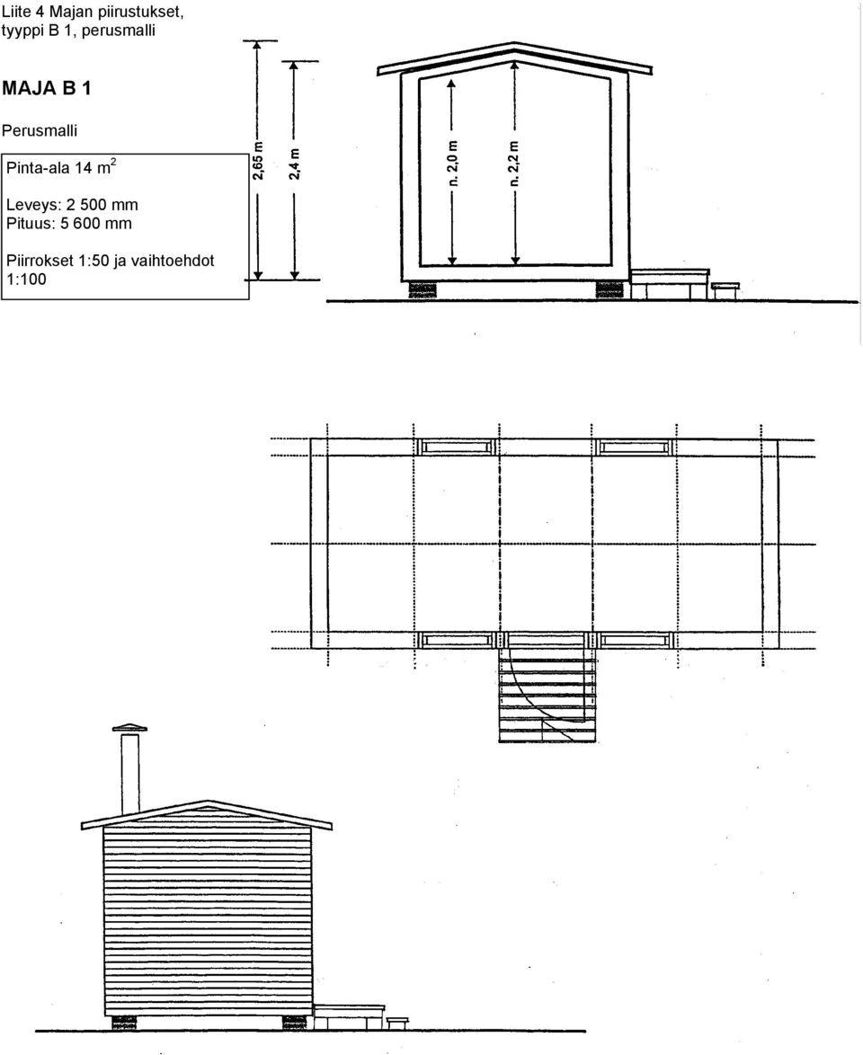 Pinta-ala 14 m 2 Leveys: 2 500 mm