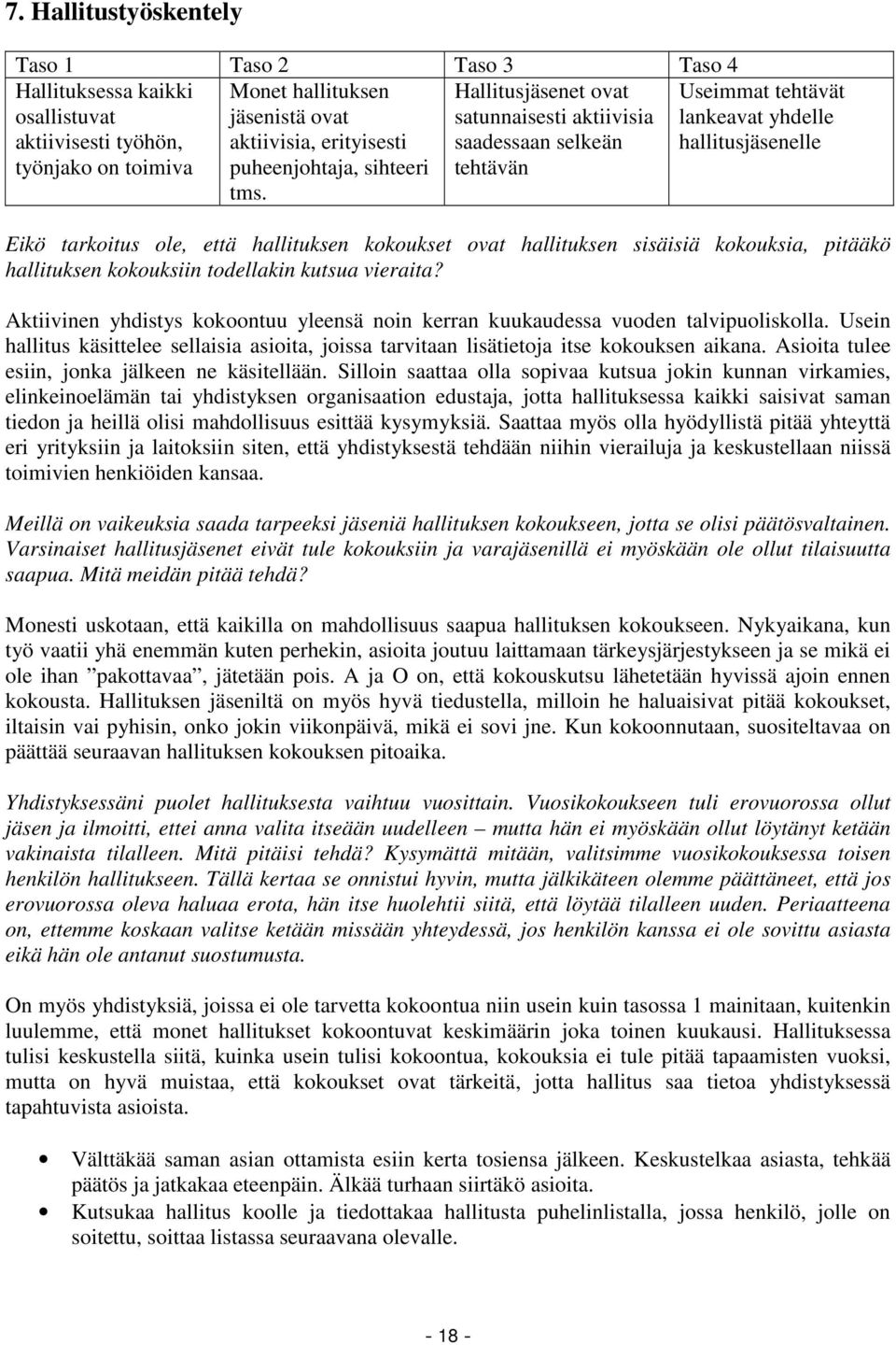 sisäisiä kokouksia, pitääkö hallituksen kokouksiin todellakin kutsua vieraita? Aktiivinen yhdistys kokoontuu yleensä noin kerran kuukaudessa vuoden talvipuoliskolla.