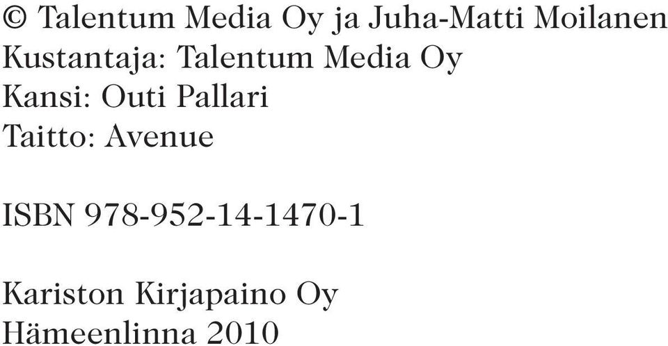Pallari Taitto: Avenue ISBN