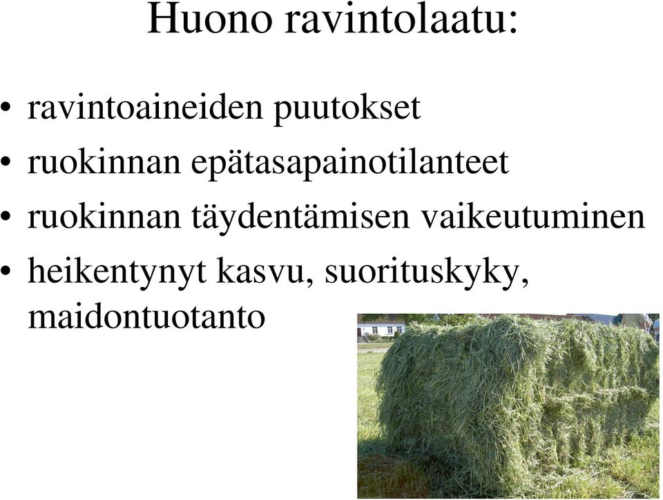 epätasapainotilanteet ruokinnan