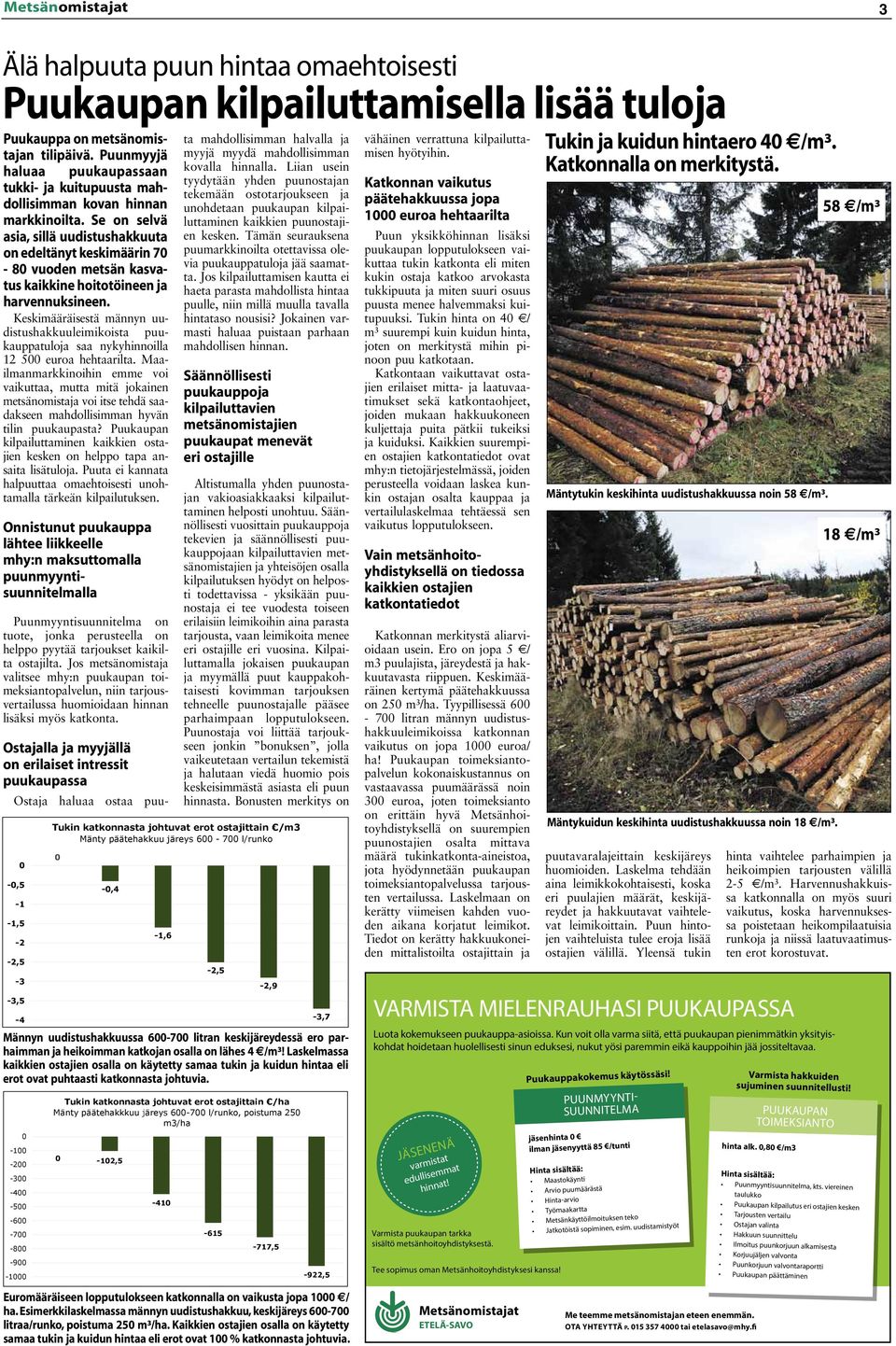 Se on selvä asia, sillä uudistushakkuuta on edeltänyt keskimäärin 70-80 vuoden metsän kasvatus kaikkine hoitotöineen ja harvennuksineen.