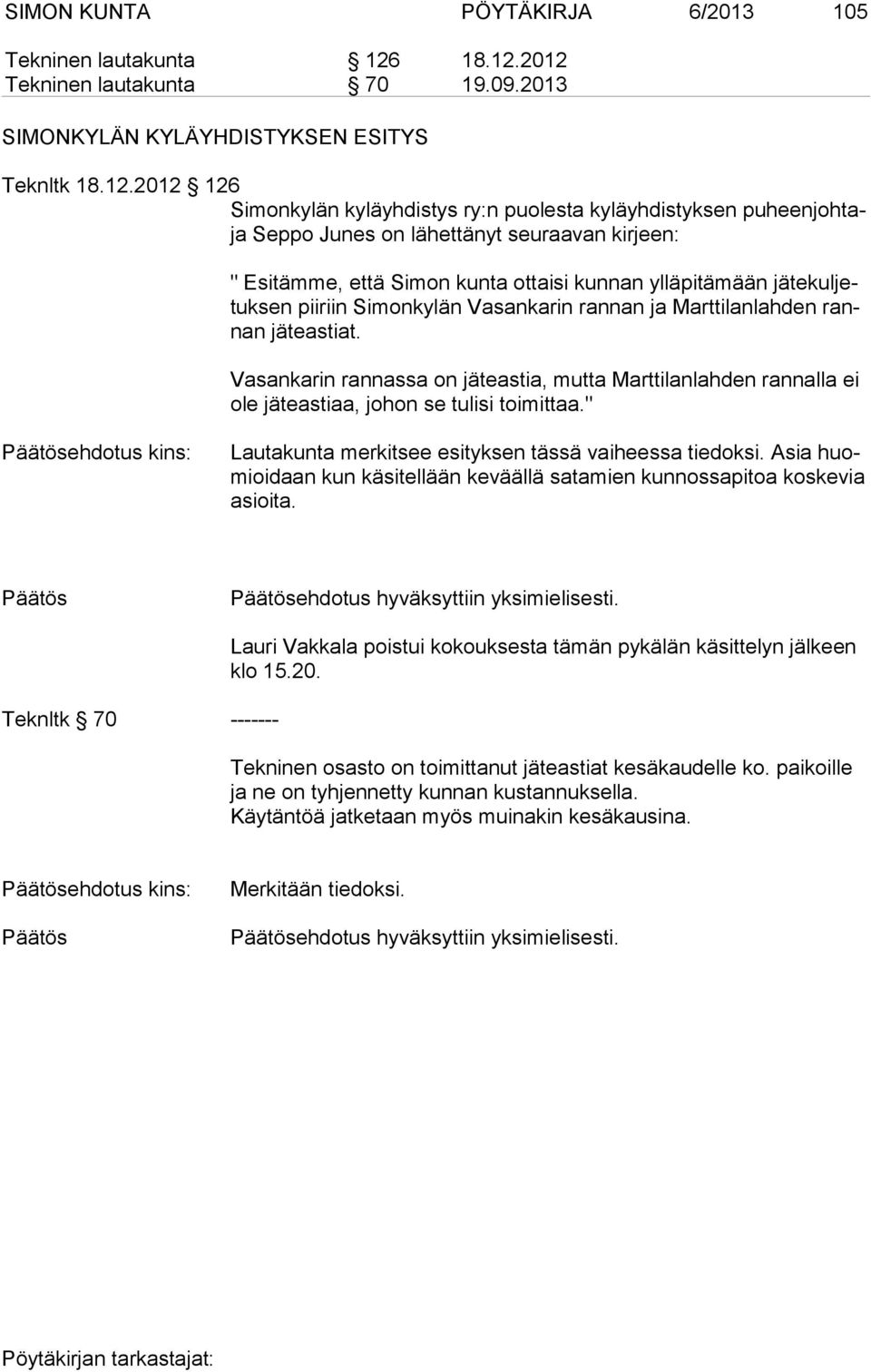 2012 Tekninen lautakunta 70 19.09.