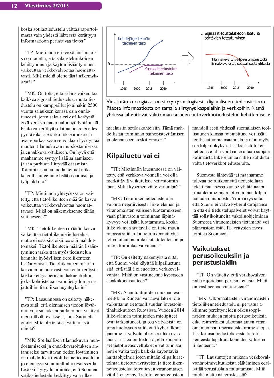 vaikeuttaa verkkovalvontaa huomattavasti. Mitä mieltä olette tästä näkemyksestä?