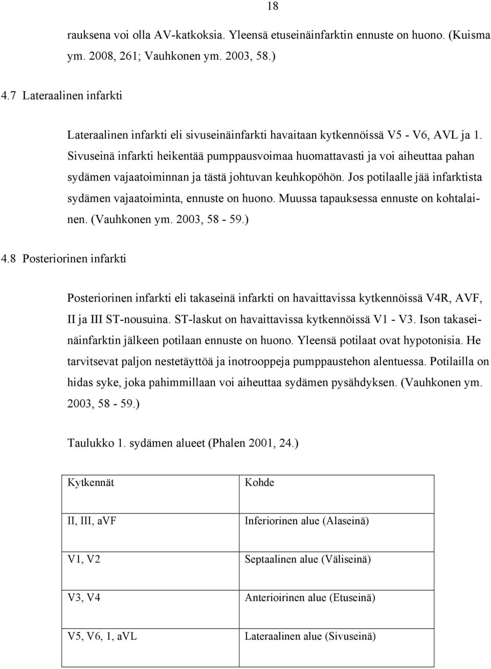 Sivuseinä infarkti heikentää pumppausvoimaa huomattavasti ja voi aiheuttaa pahan sydämen vajaatoiminnan ja tästä johtuvan keuhkopöhön.