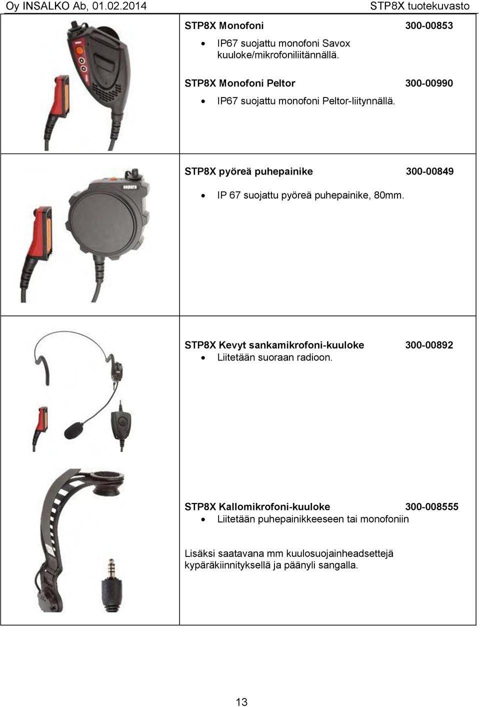 STP8X pyöreä puhepainike 300-00849 IP 67 suojattu pyöreä puhepainike, 80mm.