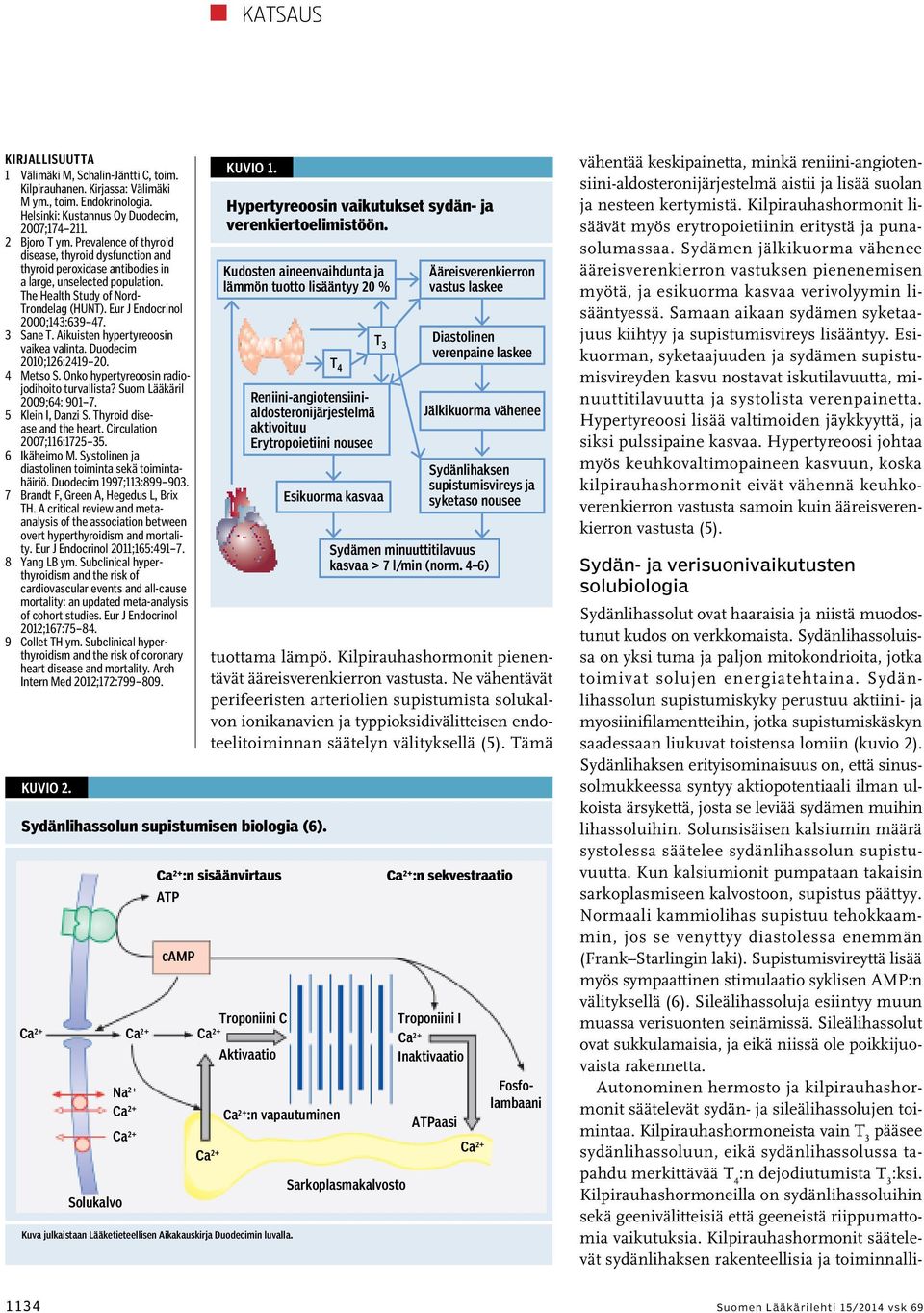 3 Sane T. Aikuisten hypertyreoosin vaikea valinta. Duodecim 2010;126:2419 20. 4 Metso S. Onko hypertyreoosin radiojodihoito turvallista? Suom Lääkäril 2009;64: 901 7. 5 Klein I, Danzi S.