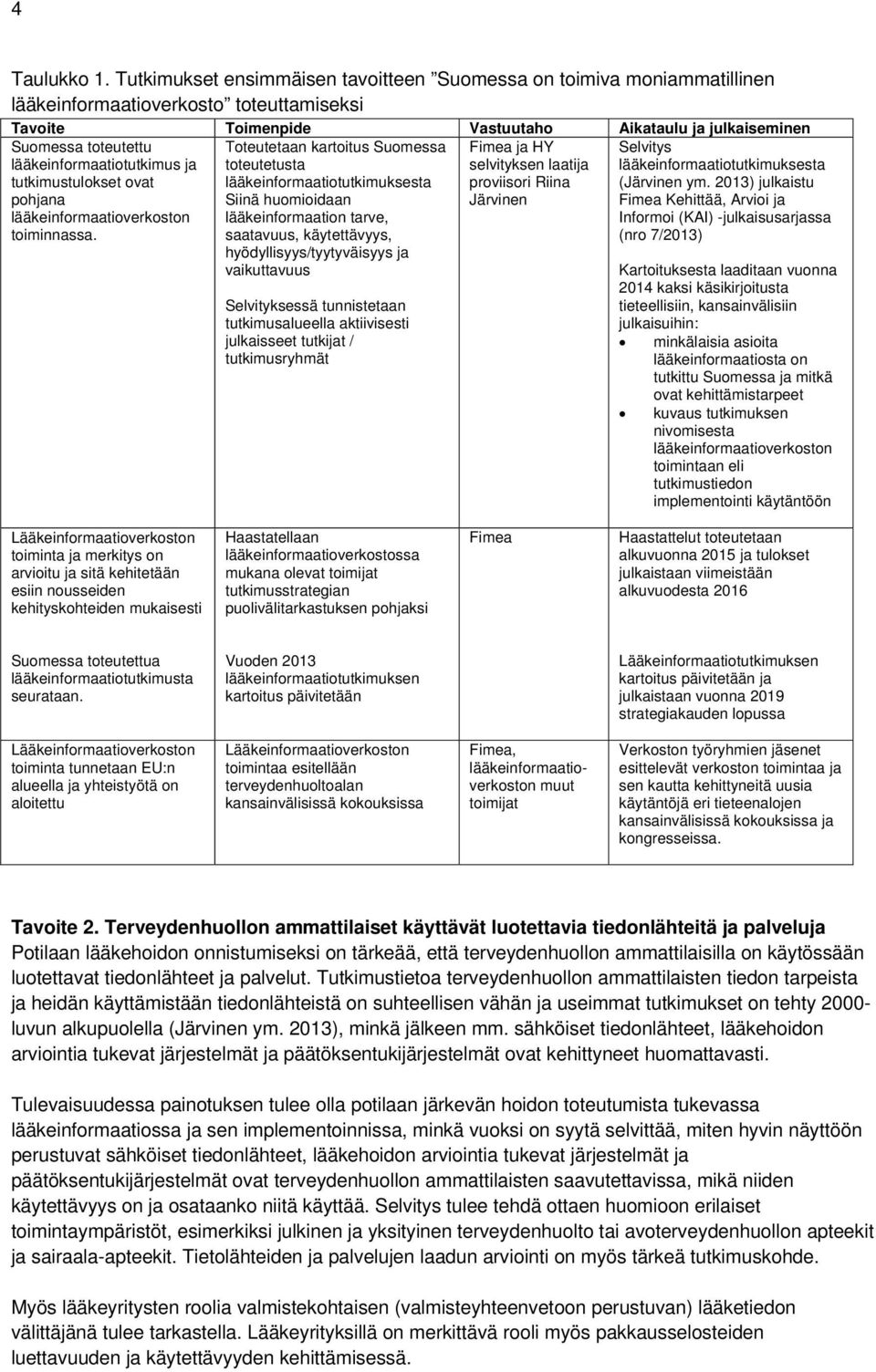 lääkeinformaatiotutkimus ja tutkimustulokset ovat pohjana lääkeinformaatioverkoston toiminnassa.