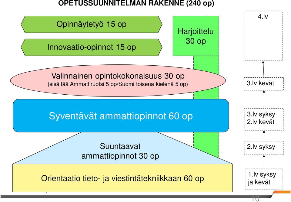 lv Valinnainen opintokokonaisuus 30 op (sisältää Ammattiruotsi 5 op/suomi toisena kielenä 5