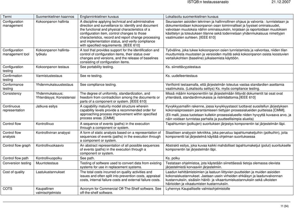 characteristics, record and report change processing and implementation status, and verify compliance with specified requirements.