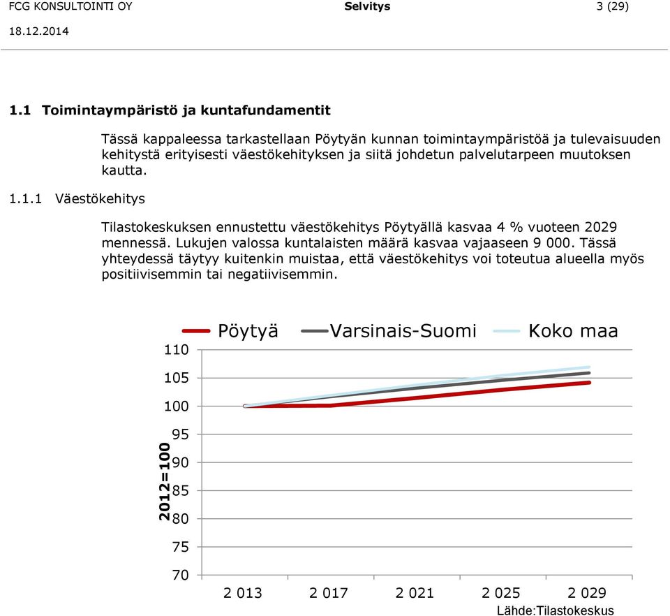 Tilastokeskuksen ennustettu väestökehitys Pöytyällä kasvaa 4 % vuoteen 2029 mennessä. Lukujen valossa kuntalaisten määrä kasvaa vajaaseen 9 000.