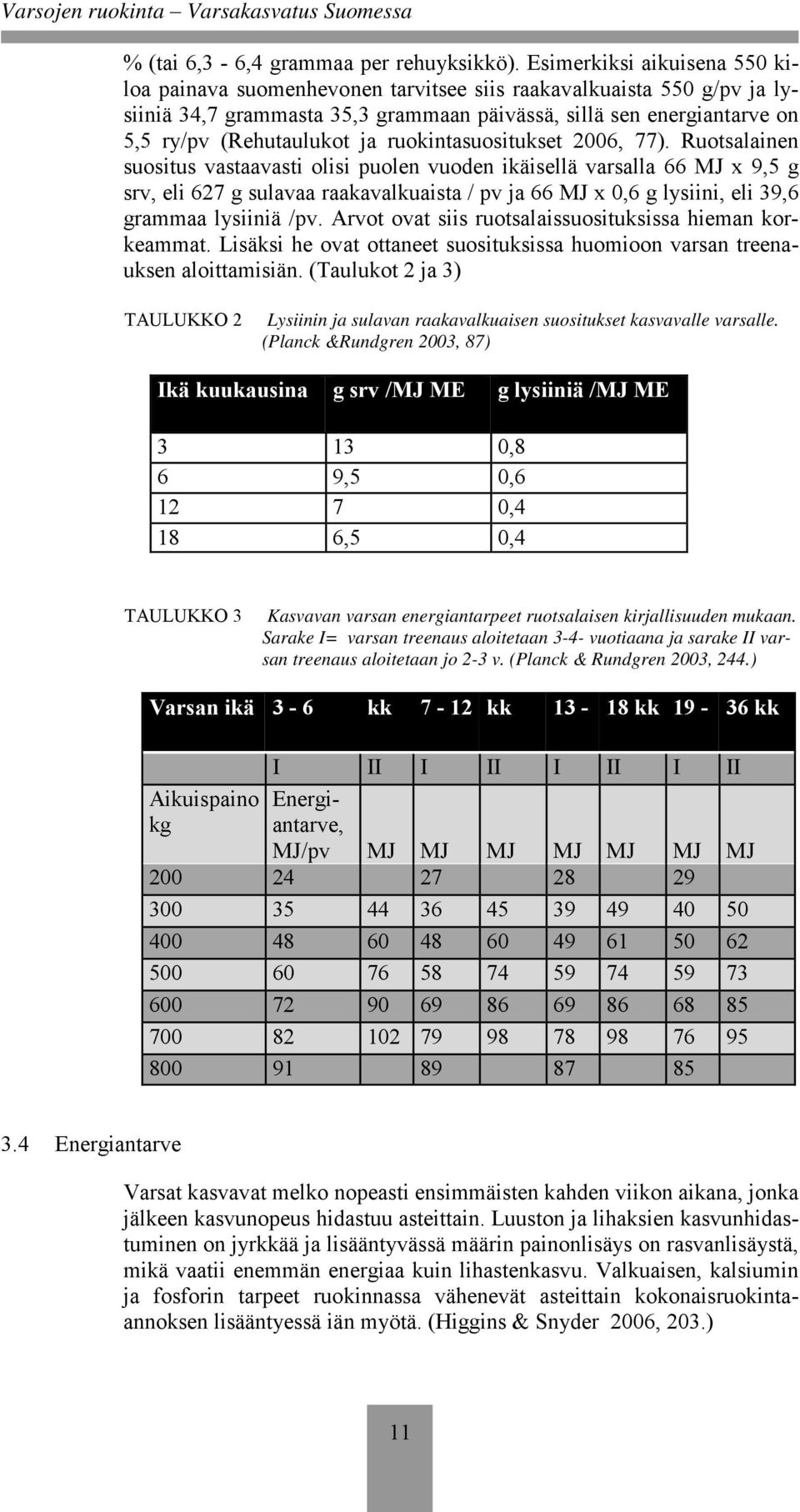 ruokintasuositukset 2006, 77).