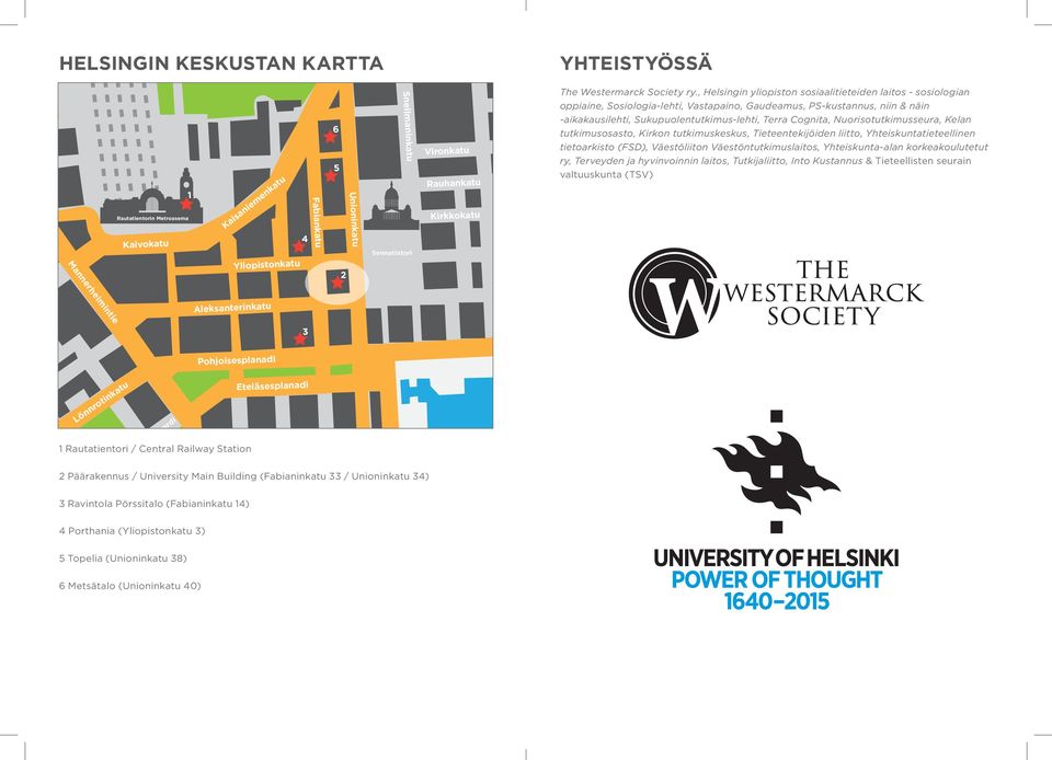 , Helsingin yliopiston sosiaalitieteiden laitos - sosiologian oppiaine, Sosiologia-lehti, Vastapaino, Gaudeamus, PS-kustannus, niin & näin -aikakausilehti, Sukupuolentutkimus-lehti, Terra Cognita,