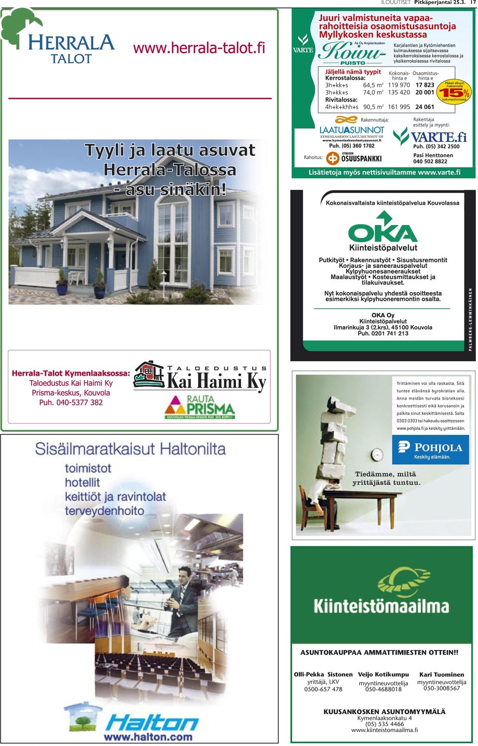 myyntineuvottelija 050-4688018 Kari Tuominen myyntineuvottelija