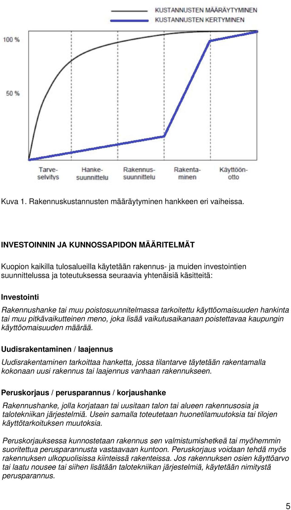 Rakennushanke tai muu poistosuunnitelmassa tarkoitettu käyttöomaisuuden hankinta tai muu pitkävaikutteinen meno, joka lisää vaikutusaikanaan poistettavaa kaupungin käyttöomaisuuden määrää.