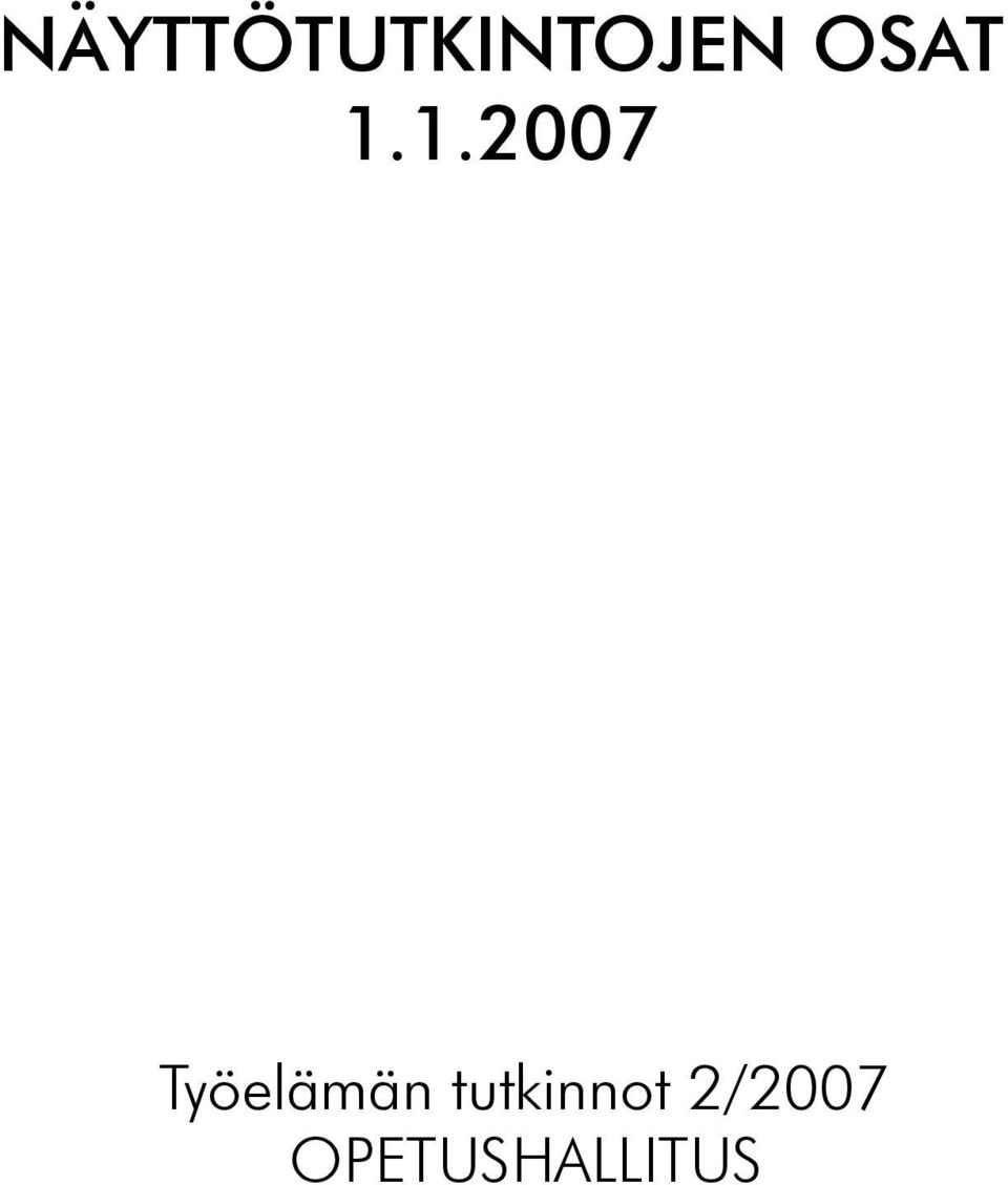 1.2007 Työelämän