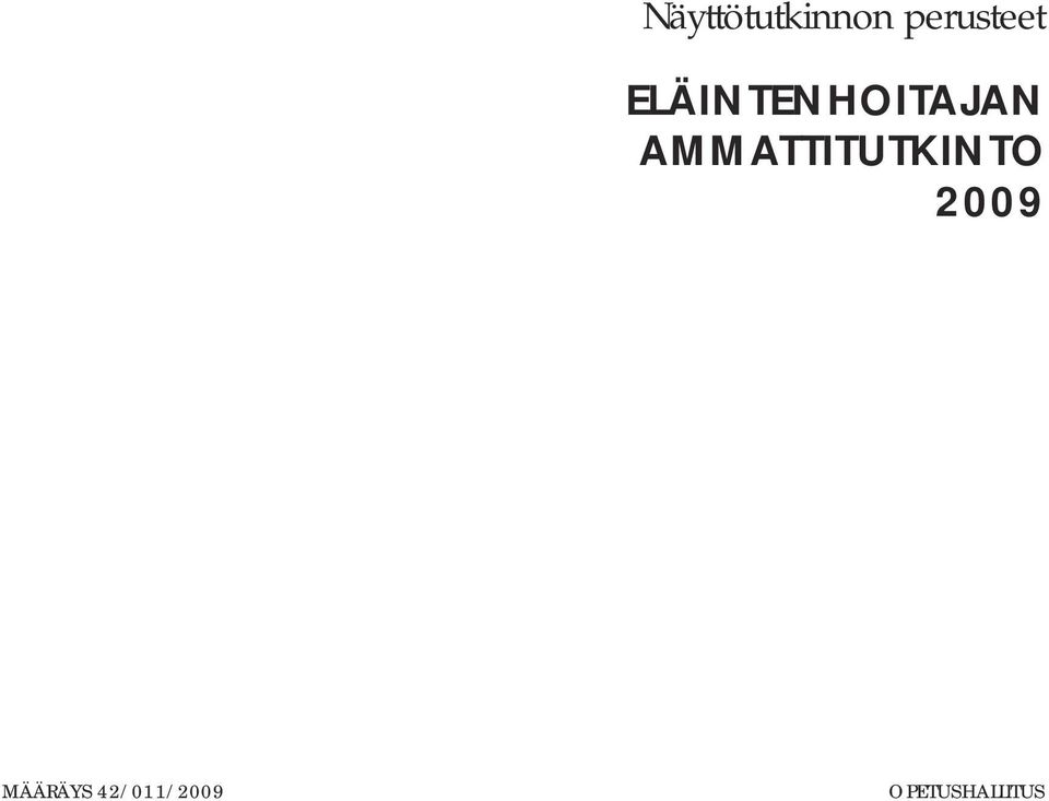 ELÄINTENHOITAJAN