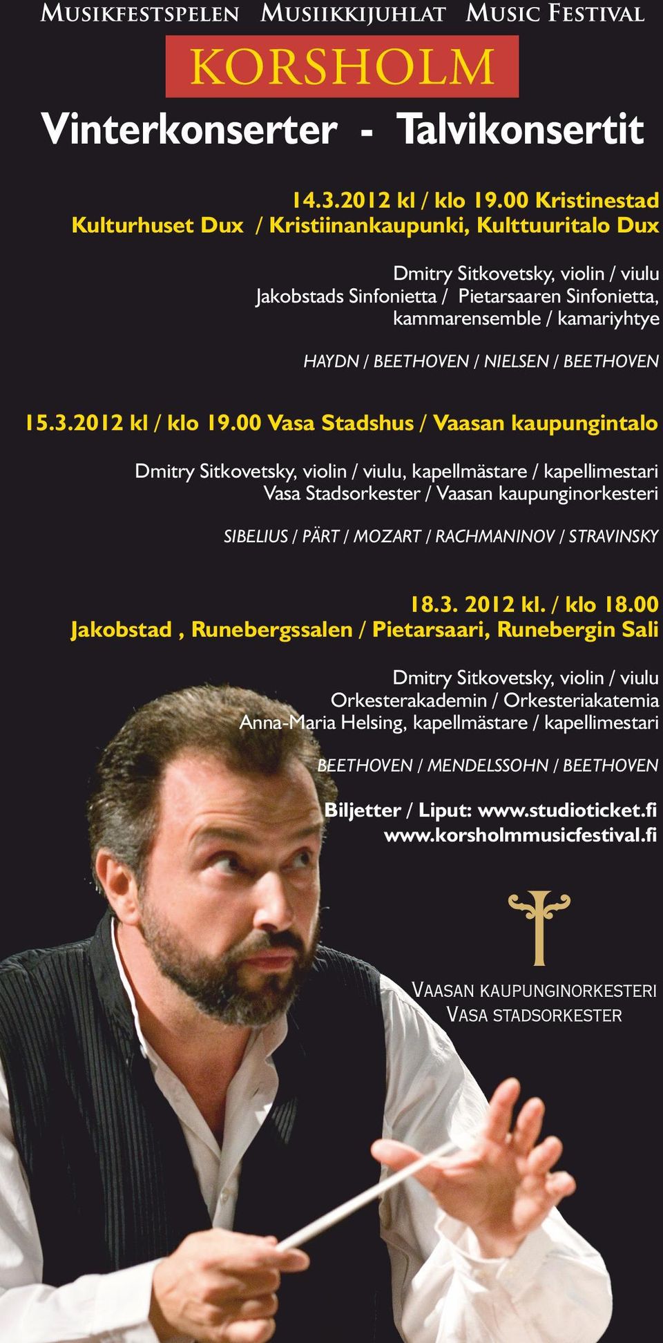 BEETHOVEN / NIELSEN / BEETHOVEN 15.3.2012 kl / klo 19.