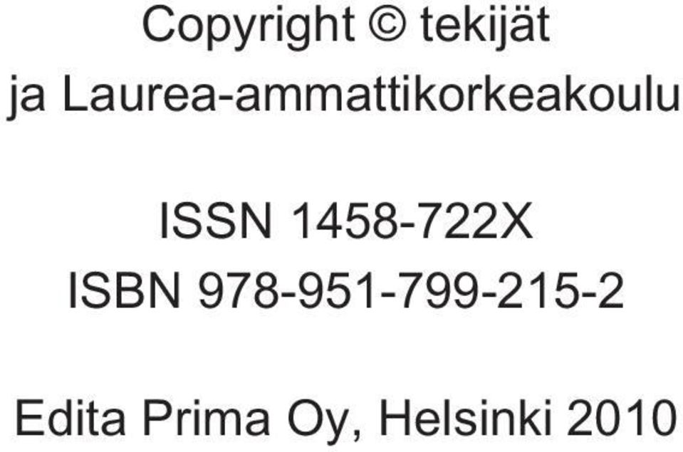 ISSN 1458-722X ISBN