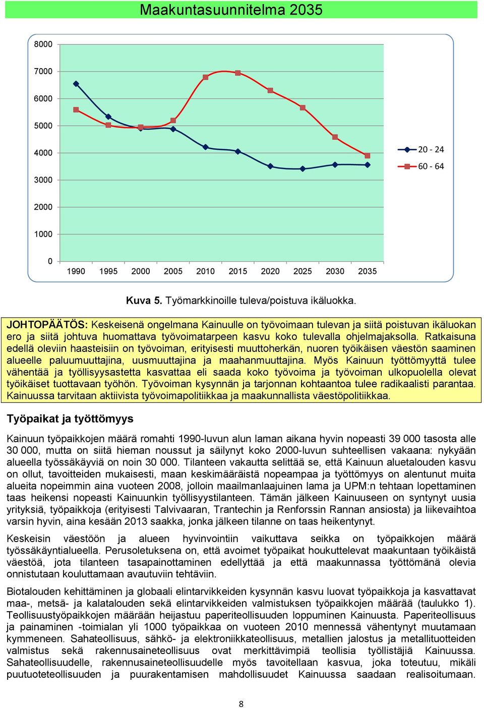 Ratkaisuna edellä oleviin haasteisiin on työvoiman, erityisesti muuttoherkän, nuoren työikäisen väestön saaminen alueelle paluumuuttajina, uusmuuttajina ja maahanmuuttajina.